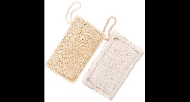 Schuurspons Natuurlijke 2 stuks - Scrub Spons - Schuursponsjes - Schuursponzen - Sponzen