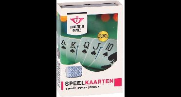 Longfield Speelkaarten 100% Plastic – Duurzaam Kaartspel met 4 Indexen – Inclusief Kunststof Doosje – Gezelschapsspellen & Familiespel – Engelhart