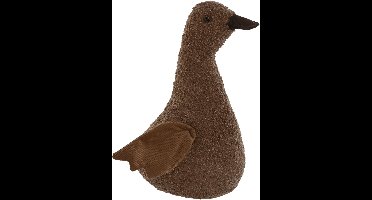 ITEM Deurstopper eend - bruin - polyester - 21 x 12 x 29 cm - tegen klapperende deuren - kinderkamer