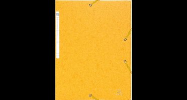 Exacompta 50x Scotten Elastomap + 3 kleppen in gewafeld glanskarton 425g/m2 - A4 - Geel - 55759E