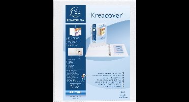 Exacompta 10x Kreacover Ringband in PP personaliseerbaar - 2 vakken - 2D-ringen 20mm - A4 maxi - Wit - 51921E