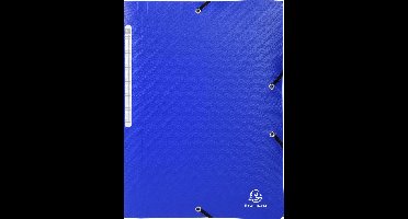 Exacompta 50x Elastomap 3 kleppen PP 5/10de Ondoorschijnend - A4 - Donkerblauw - 55812E