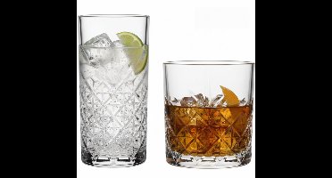 Pasabahce Timeless Glazenset – 8-delig – 4 waterglazen 34,5 cl & 4 longdrinkglazen 45 cl