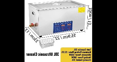 Ultrasoon Reiniger - Roestvrij Staal Professionele - Ultrasone Reinigingsapparaat - Digitale Verwarmings Timer - Sieraden - Brillen - Tanden -30L