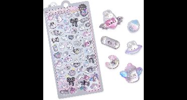 3D Dikke Gezellige Stickers - Schattige Zwart-Witte Strikken voor Plakboeken, Planner en Laptops