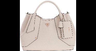 GUESS handtas schoudertas Darcy Girlfriend Satchel Stone Lichtgrijs