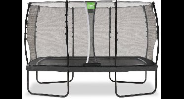 EXIT Allure Classic Trampoline 214x366cm - Op Poten - Rechthoekig - Trampoline Buiten - Voor Kinderen - Zwart
