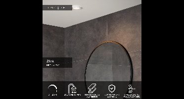 Lucide ZIVA - Inbouwspot Badkamer - Ø 8,4 cm - 1xGU10 - IP44 - Wit