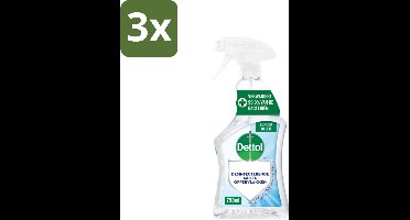 3 x Dettol Desinfecterende Multi-Oppervlakken Spray 750 ml - Reiniger Spray - Hygiëne - Reinigen Zonder Bleek - Keuken Reinigen - Badkamer Reinigen
