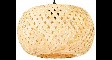 Zwarte Bamboe Hanglamp Boho 35cm - Natuurlijk en Stijlvol