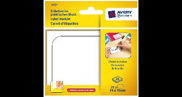 Etiketten in blok 94x70mm Verwijderbaar 25x stuks