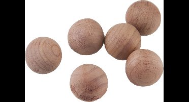 Metaltex - Houten Mottenballen - 6 Stuks - Cederhout - Kleding fris en vrij van motten