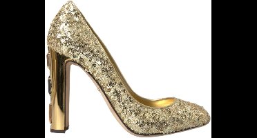 Sequin Heels Elegant High Heel Wo - Gold Pumps