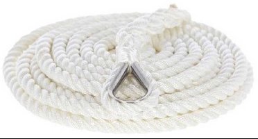 Plastimo Set Van 3-strengs Afmeerlijn Met Kaus 8 M Beige 16 mm