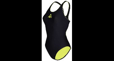 Aquasphere Essential Classic Back - Badpak - Dames - Zwart/Geel - 46