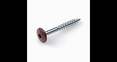 Schroeven voor montage Trespa platen - Torx 20 - 4,8x38mm - RVS - Deeldraad - Bruin RAL 8014 (100 stuks)