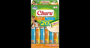 Inaba Churu Puree Hondensnack Multipack Chicken & Cheese - 20 x 14 gr