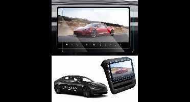 Tesla Model 3/Y Schermbeschermer Set – Voor- en Achterdisplay – 9H Gehard Glas – Anti-Kras, Anti-Glans, Anti-Vingerafdruk
