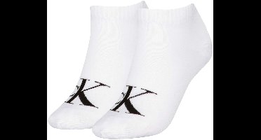 Calvin Klein Jeans Dames Sneakersokken 2-Pack Monogram Grijs