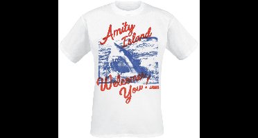 Jaws Amity Island Welcomes You - Oversize Heren T-shirt - wit - XXL