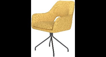 Puur - Lana draaistoel metaal spider - okergeel