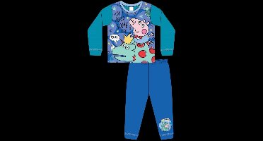 Peppa George Pig - Pyjama - Maat 98/104 - Blauw