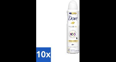 10 x Dove - Deodorant - Spray Invisible Dry - Onzichtbare bescherming - 250 ml - Onze Zichtbare Vlekken - Onzichtbare Frisheid - Deodorant Spray - Zweet En Geur Bescherming - 250 Ml Deodorant