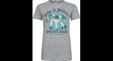 Lilo & Stitch Stitch Ohana Babe Dames T-shirt - gemêleerd grijs - L