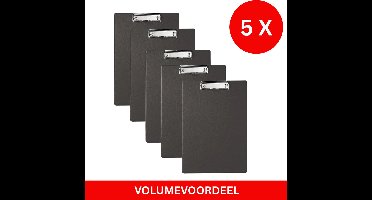 MAUL - Klemboard - A4 staand - zwart 5 stuks