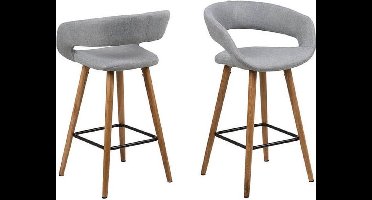 Barstoel 'Pia' (zithoogte 65,5 cm), kleur lichtgrijs