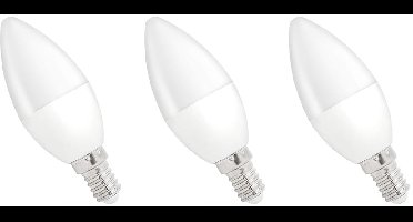 Spectrum LED Kaarslamp E14 4W - 230V - 320 Lumen - 3000K Warm wit - Gezellig licht - Energiezuinig - 3 stuks