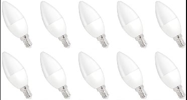 Spectrum LED Kaarslamp E14 4W - 230V - 340 Lumen - 6000K Koud wit - Helder daglicht - Energiezuinig - 10 stuks