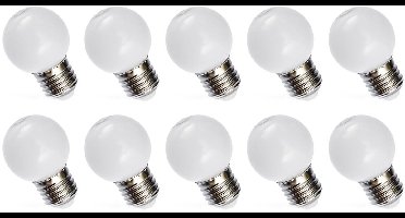 Spectrum LED Kogellamp E27 1W - 230V - 55 Lumen - 6000K Koud wit - Helder daglicht - Energiezuinig - 10 stuks