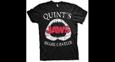 Jaws Quints Shark Charter Big Tall T-Shirt UV-1-JAWS001-H61-3 Black-4XL
