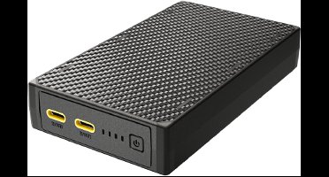 Nitecore Powerbank NB20000 GEN3, compacte en lichtgewicht 20.000 mAh powerbank gemaakt van koolstofvezel, met twee USB-C-poorten