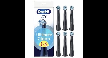 Oral-B Opzetborstels iO Ultimate Clean Zwart - 3 x 6 stuks - Voordeelverpakking