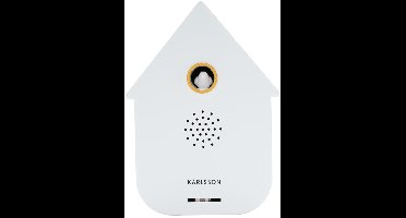 Karlsson Ornament Sound Box Modern Cuckoo - Wit - 12x7.5x11.5cm - Modern - Kunststof