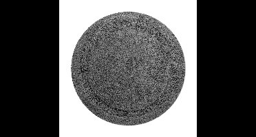 Wecon home Basics - Knut - Badmat - 80 cm rond - zwart/granietgrijs - Badkamermat antislip– douchemat voor douche – 100% Katoen – Pluizig Comfort – Waterabsorberend & Sneldrogend