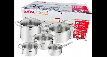 Tefal Daily Cook 10-delige Pannenset - RVS, Inductie