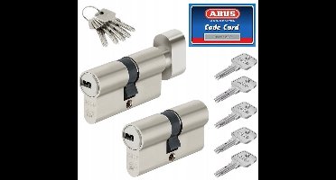 ABUS deurslotcilinders 30/40+40G/30mm met knop - één sleutelsysteem