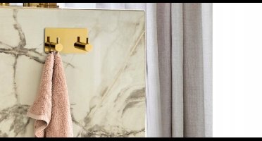 Dubbele gouden glitterhaak met 3M tape - Stijlvol en praktisch