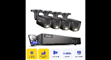 Bewakingscamera Systeem – Beveiligingscamera Set – Camerabewaking – CCTV Systeem – Bewakingscamera Set – 3K Ultra HD Resolutie – AI Bewegingsherkenning & Kleur Nachtzicht