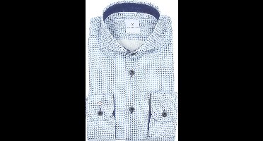 Blue Industry Overhemd Cirkels Blauw - Maat 42 - Heren - Overhemden Casual