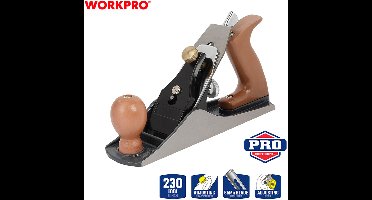 WORKPRO WP252001 Verstelbare blokschaaf 230 mm gietijzer met houten handgrepen