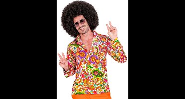 Jaren 70 shirt peace party heren