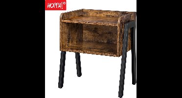 Hoppa! Bijzettafel nachtkastje - Bruin - Hout - 46 x 35 x 52 cm (B x D x H)
