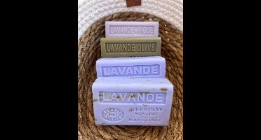 Set van 4 Lavendel zepen - Savon de Marseille - Biologische olijfolie zeep - 4 x 125 gram