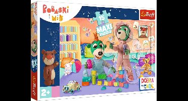 Puzzle 15 maxi Wesoły świat Bobasków Dobranoc Trefliki na noc 14332 - Puzzel 15 maxi De vrolijke wereld van Bobasków Welterusten Trefliki voor de nacht 14332