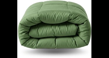 Zelesta Wonderbed Timeless Green 200x200 - Dekbed zonder overtrek - Wasbaar dekbed - Hoesloos dekbed - 2 in 1 Dekbed met vaste overtrek