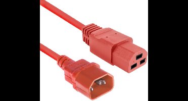 ACT Netsnoer C14 - C21 IEC60320 rood 1 m AK5375